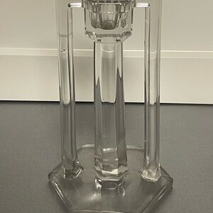 Art Decor Era Westmoreland Elegant Clear Glass Candle Holder Mission Style